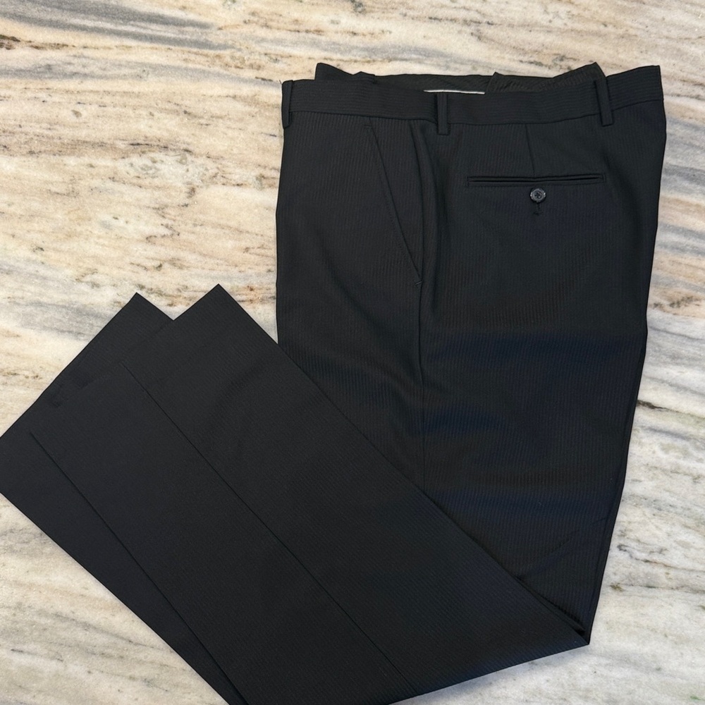 Apt 9 Classic Black Men's Suit Sz 46R- pants 36x32 - Picture 12 of 15